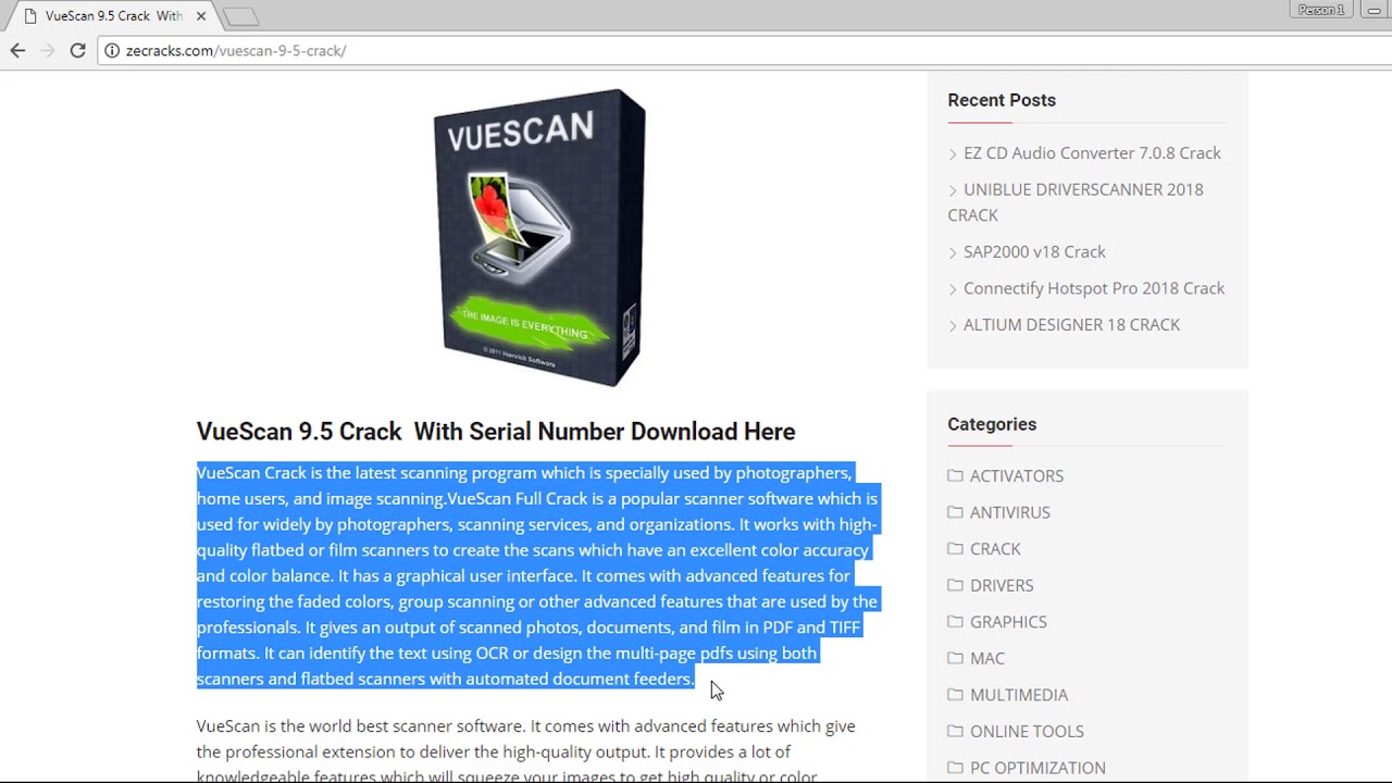 download the new for windows VueScan + x64 9.8.06